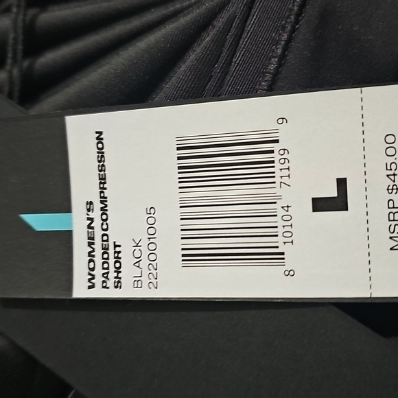 Moolah Workout Set Black Padded Compression Shorts & Top Size Large NWT - Picture 11 of 14